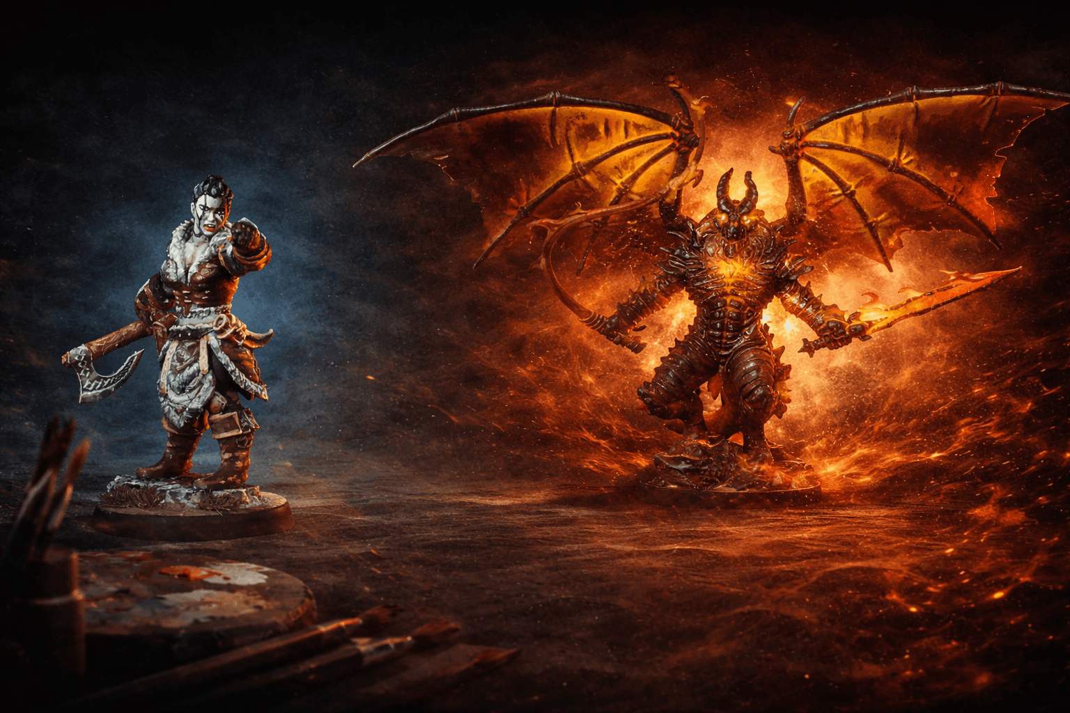 Miniature art workspace